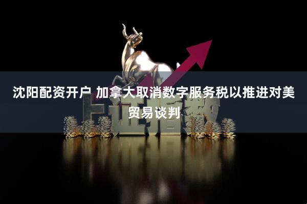 沈阳配资开户 加拿大取消数字服务税以推进对美贸易谈判