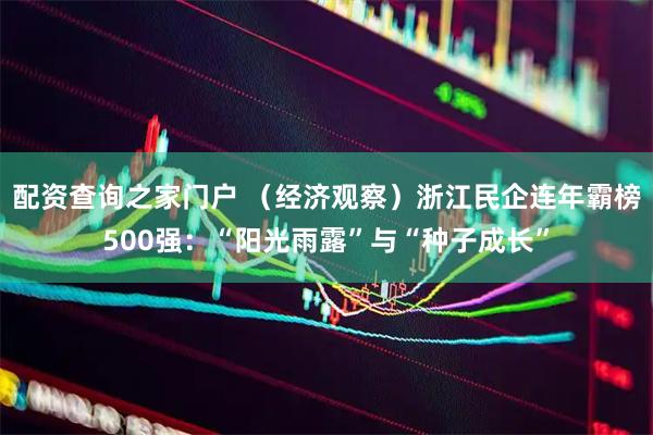 配资查询之家门户 （经济观察）浙江民企连年霸榜500强：“阳光雨露”与“种子成长”